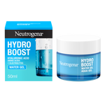 Neutrogena Hydro Boost water gel packaging and jar on a white background