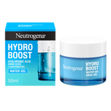 Neutrogena Hydro Boost water gel packaging and jar on a white background