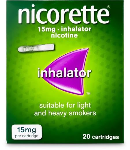 Nicorette Inhalator 15mg
Nicotine replacement therapy device   
Quit smoking aid   
Discrete and convenient   
Replaceable cartridges