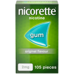 Nicorette Nicotine Gum Original Flavor 2mg 105 Pieces
