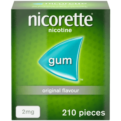 Nicorette Nicotine Gum Original Flavor 2mg 210 Pieces