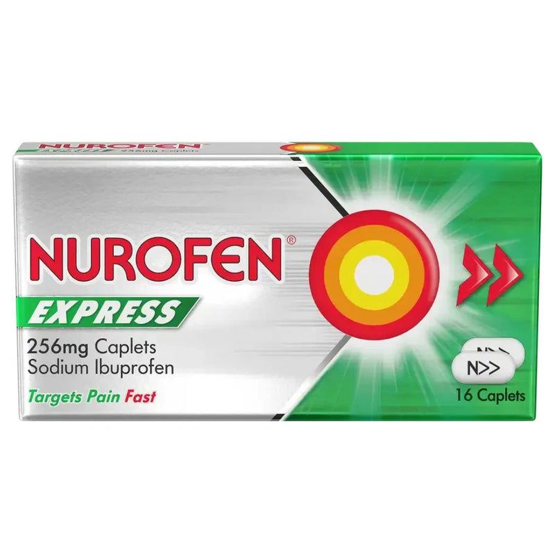 Nurofen Express 256mg Sodium Ibuprofen 16 Caplets