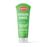O'Keeffe's Working Hands Hand Cream 85g in a green squeeze tube with a clear cap, shown on a white background.