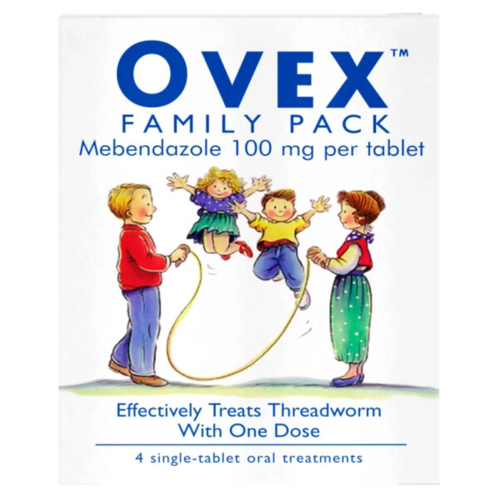 Ovex Tablets Family Pack - 4 Tablets | Threadworm Treatment Tablets