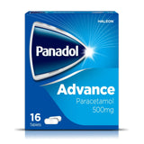 Panadol Advance Paracetamol 500mg packaging on a white background
