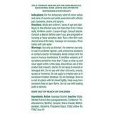 Product label for Biofreeze Cryotherapy with text on a white background