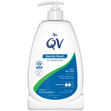 QV Gentle Wash bottle for sensitive skin on a white background
