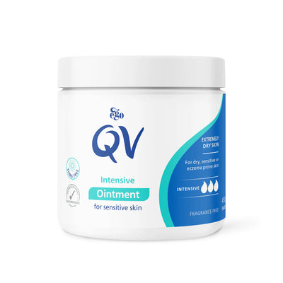 QV Intensive Ointment container on a white background