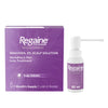 Regaine For Women Minoxidil 2% Scalp Solution shown with its purple retail box and a 60 ml spray bottle on a white background.