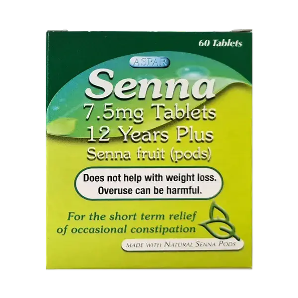 Aspar Senna 7.5mg Tablets 12 Years Plus Pack of 60