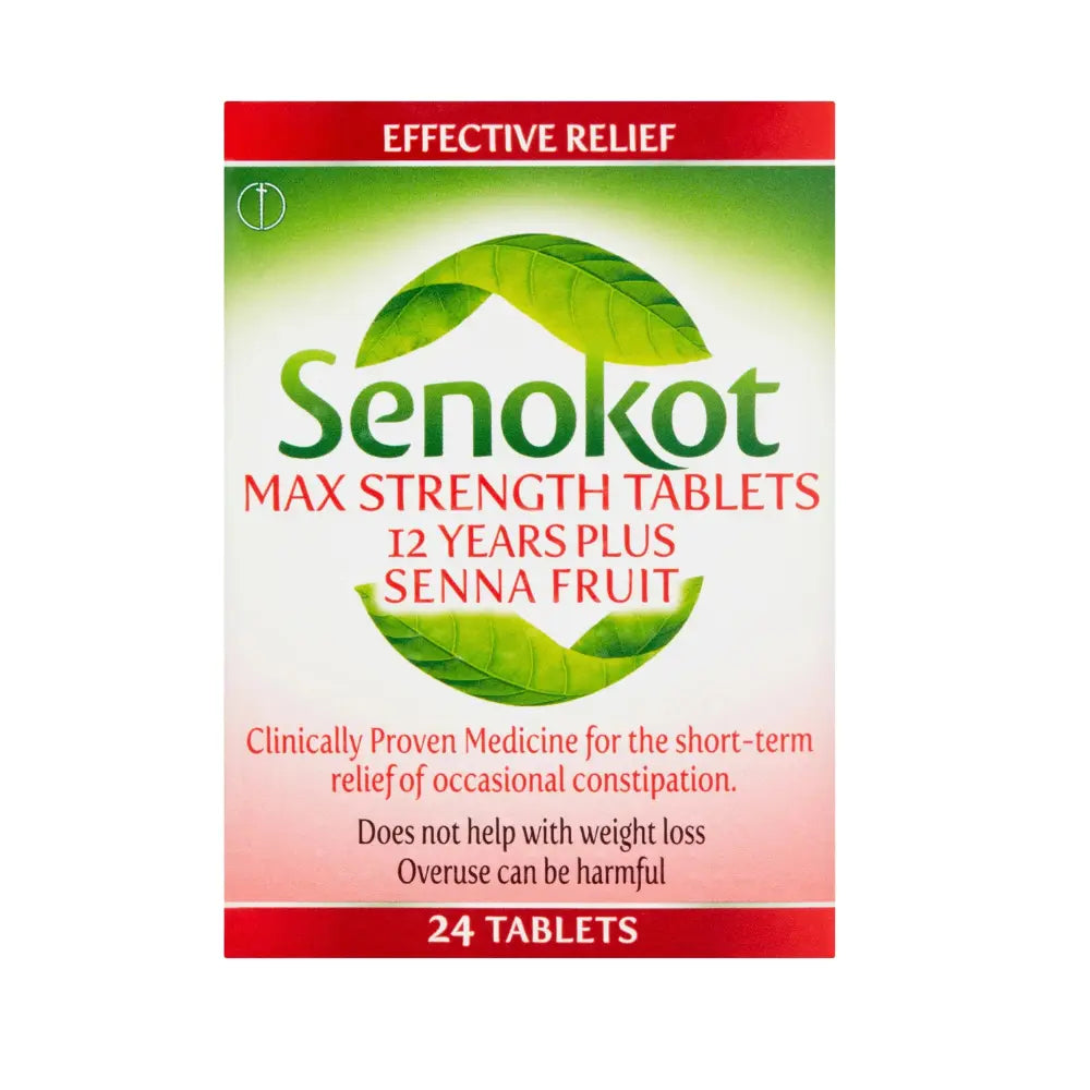 Senokot Max Strength Tablets 12 Years Plus Senna Fruit 24 Tablets