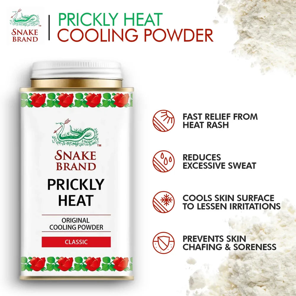 Snake Brand Classic Prickly Heat Cooling Powder 140g
