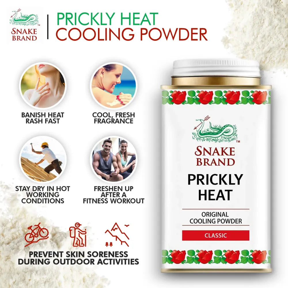 Snake Brand Classic Prickly Heat Cooling Powder 140g