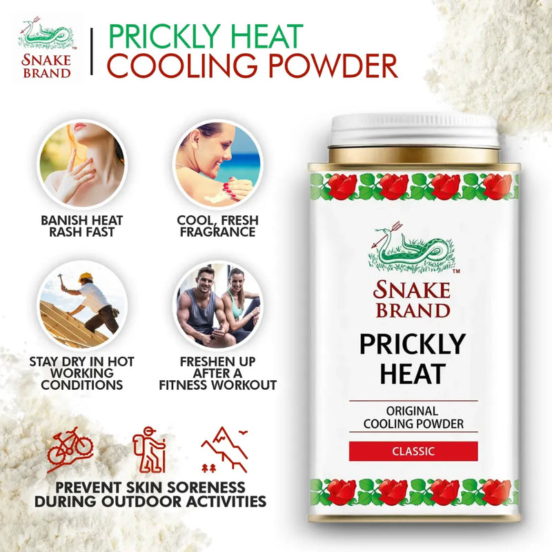 Snake Brand Classic Prickly Heat Cooling Powder 140g