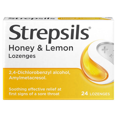 Strepsils Honey & Lemon Lozenges For Sore Throat Pack of 36