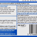 Sudafed Decongestant Tablets Pack Of 12 Pseudoephedrine Hydrochloride Back VIew