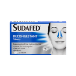 Sudafed Decongestant Tablets Pack Of 12 Pseudoephedrine Hydrochloride