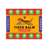 Tiger Balm red ointment packaging with a tiger illustration on a white background