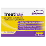 Box of Treathay fexofenadine hydrochloride 30 tablets for hay fever symptoms