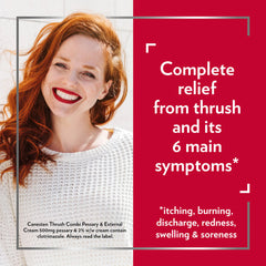 Canesten Thrush Combi treatment for thrush with details of symptoms and relief.