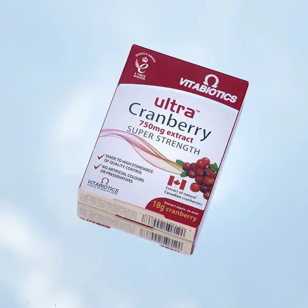 Tilted Ultra Cranberry 750mg, 30 tablets, with key benefits.