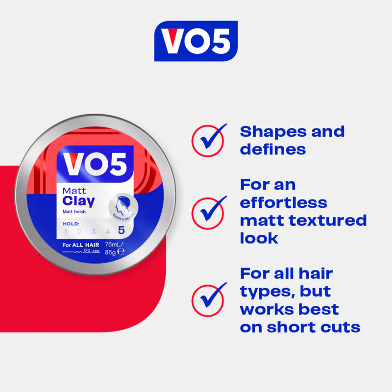 VO5 Matt Clay 75ml Benefits
