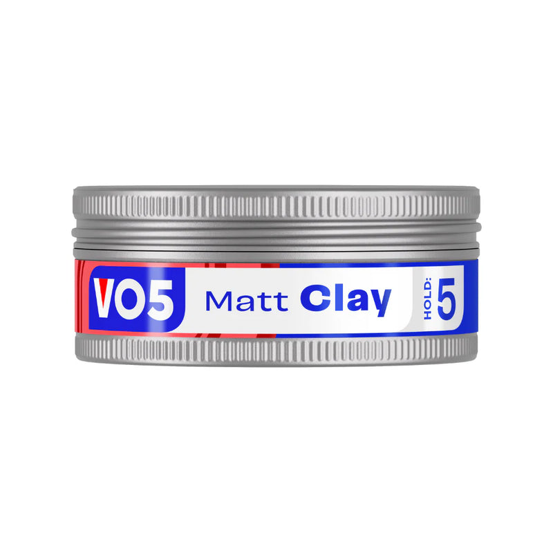 VO5 Matt Clay hair product jar on a white background