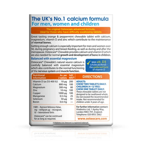 Vitabiotics chewable calcium tablets