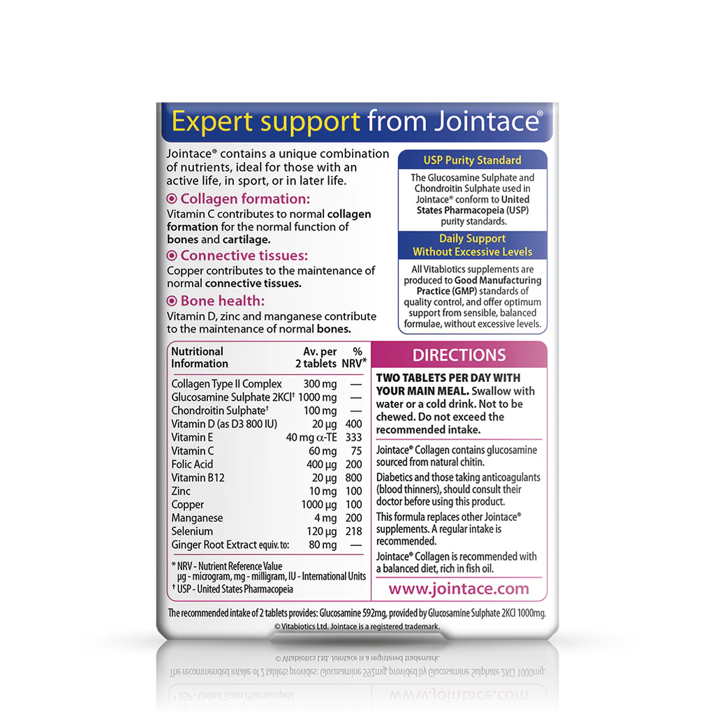 Vitabiotics Jointace Collagen 30 Tablets Back