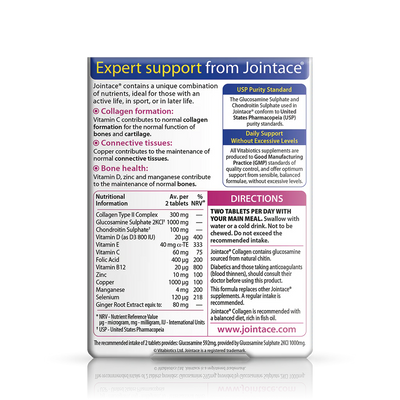 Vitabiotics Jointace Collagen 30 Tablets Back