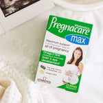 Pregnacare Max 84 tablets for complete nutritional support during pregnancy with Omega-3 and folic acid.