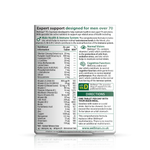 Vitabiotics Wellman 70+ back, showing ingredients and nutritional info for men’s health support.