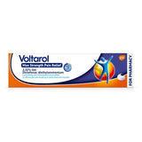 Voltarol max strength pain relief gel packaging on a white background