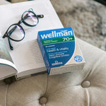 Vitabiotics Wellman 70+, a multivitamin supplement designed for men over 70, supporting overall health and vitality.