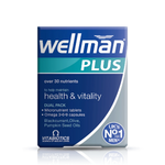 Wellman Plus Omega 3-6-9 56 tablets front view for men's health, heart, and joint support.