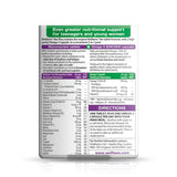Back of Wellteen Her Plus box showing nutritional information and Omega-3 benefits.