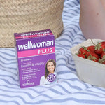Vitabiotics Wellwoman Plus Omega 3.6.9 - 56 Tablets Placing with the strawberries
