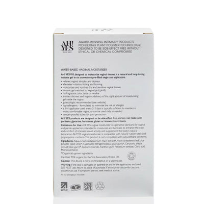 YES VM Vaginal Moisturiser Gel Applicators – 6 x 5ml Back
