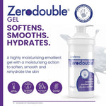 Zerodouble gel 500g bottle with product description on a white background