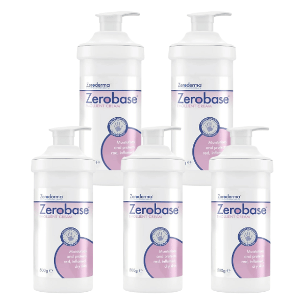 Zeroderma Zero Base Emollient Cream 500g Pack of 5
