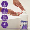 Zerodouble gel 500g being applied to hands with product details on a white background