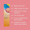 Aqueous Calamine Cream packaging with benefits listed on a pink background