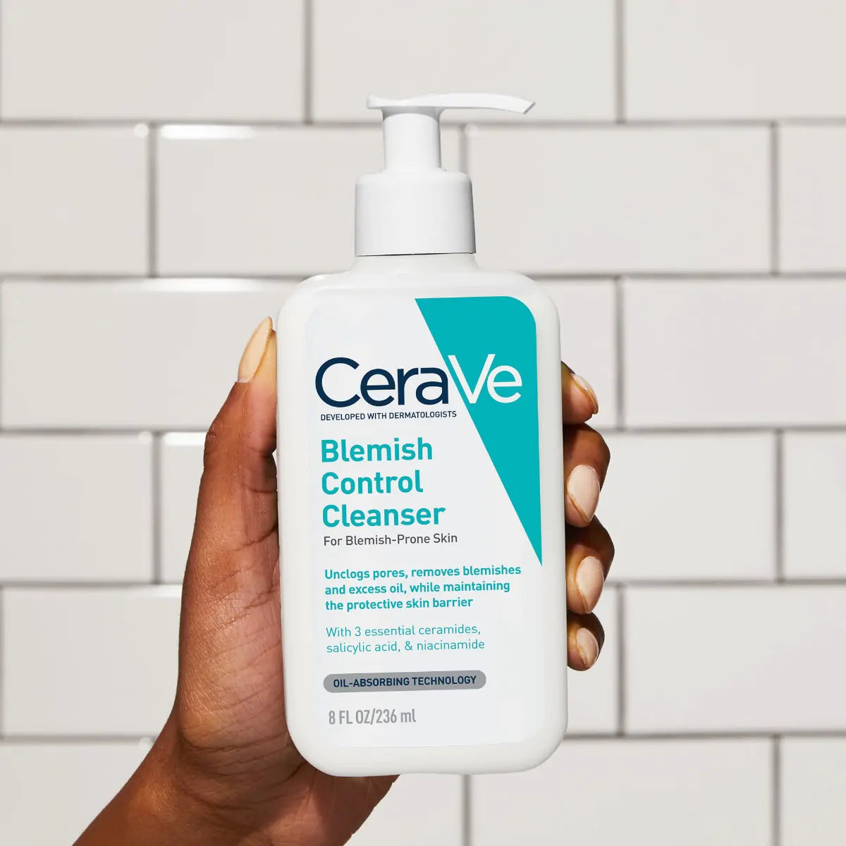 cerave anti blemish Cleanser front side of the bottle