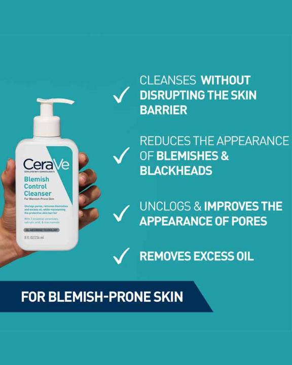 cerave blemish control face cleanser​ detailing 