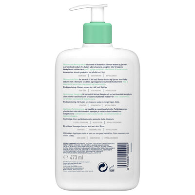 cerave foaming facial cleanser 473ml​ back view of the bottle