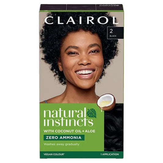 CLAIROL NATINS HAIRDYE 2 BLACK (CLAIROL SEMI-PERMANENT HAIR DYE - 2 BLACK)