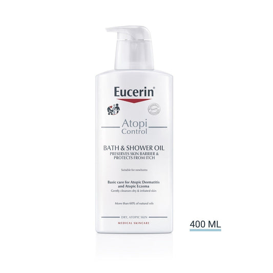 Eucerin Atopi Control Bath and Shower Oil, 400ml For Dry and Irritated Skin