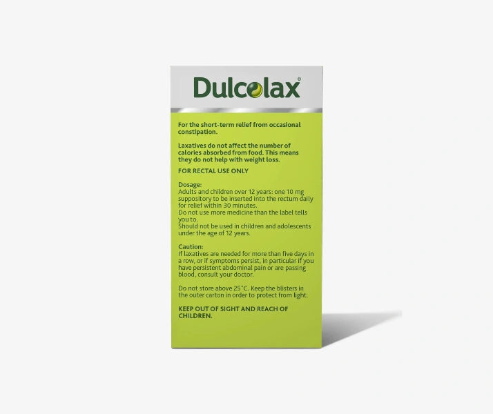 dulcolax suppository back