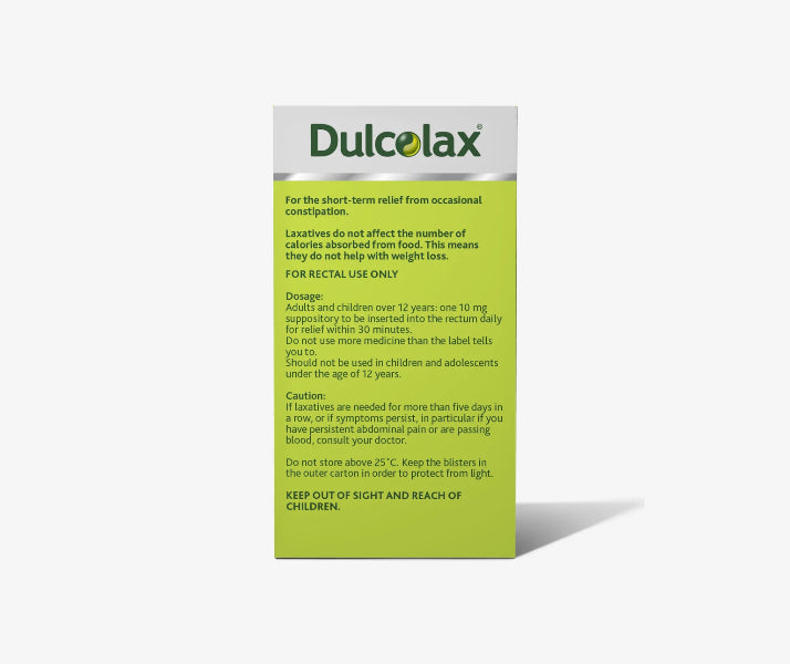 dulcolax suppository back