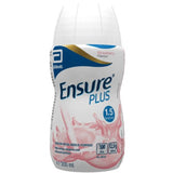 Ensure Plus strawberry flavor supplement bottle on a white background